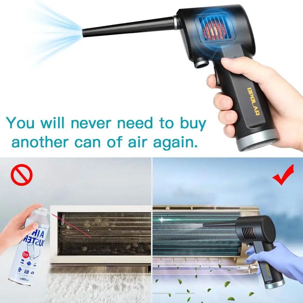 Cordless Air Duster, Electric Air Can, Replacement for Compressed Can & Spray Duster, Can of for Computer Cleaning