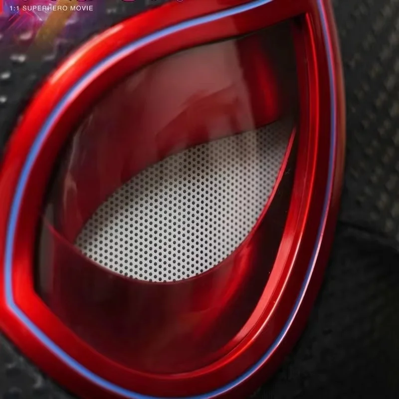 1:1 Miles Morales Mask With Movable Eyes Mascara Electric Gwen Spider-Man Helmet Ring Control Halloween Cosplay Mask Toys Gifts