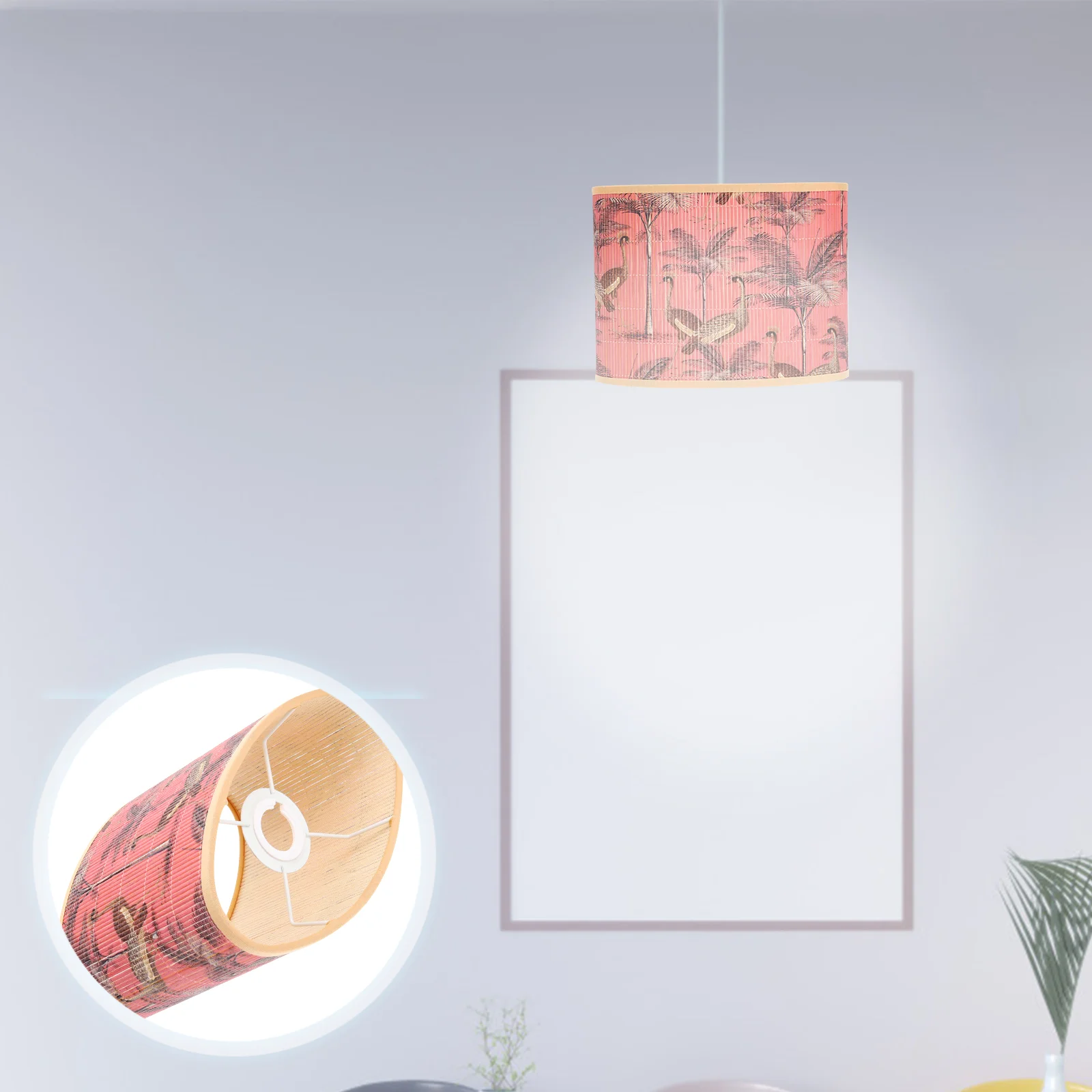 

Oval Lamp Shades Replacement Bamboo Lamp Shade Cover Tropical Lamp Shades Clip On Bulb Lampshade Lamp Holder Table Floor Lamps