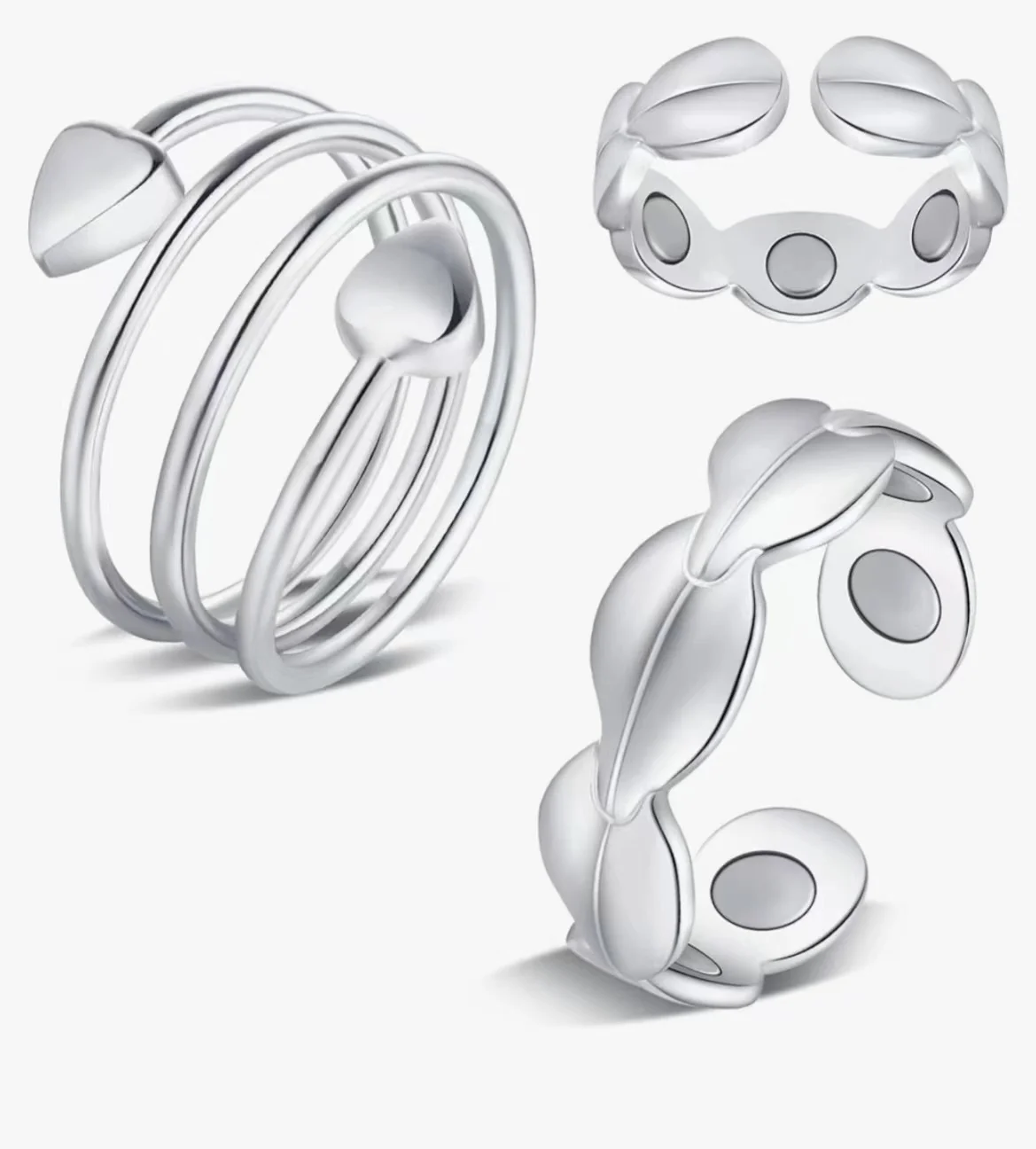 Finger Ring Adjustable Rings Copper Ring For Women 99.99% Pure Copper Magnetic Rings Gifts for Women Adjustable Ring