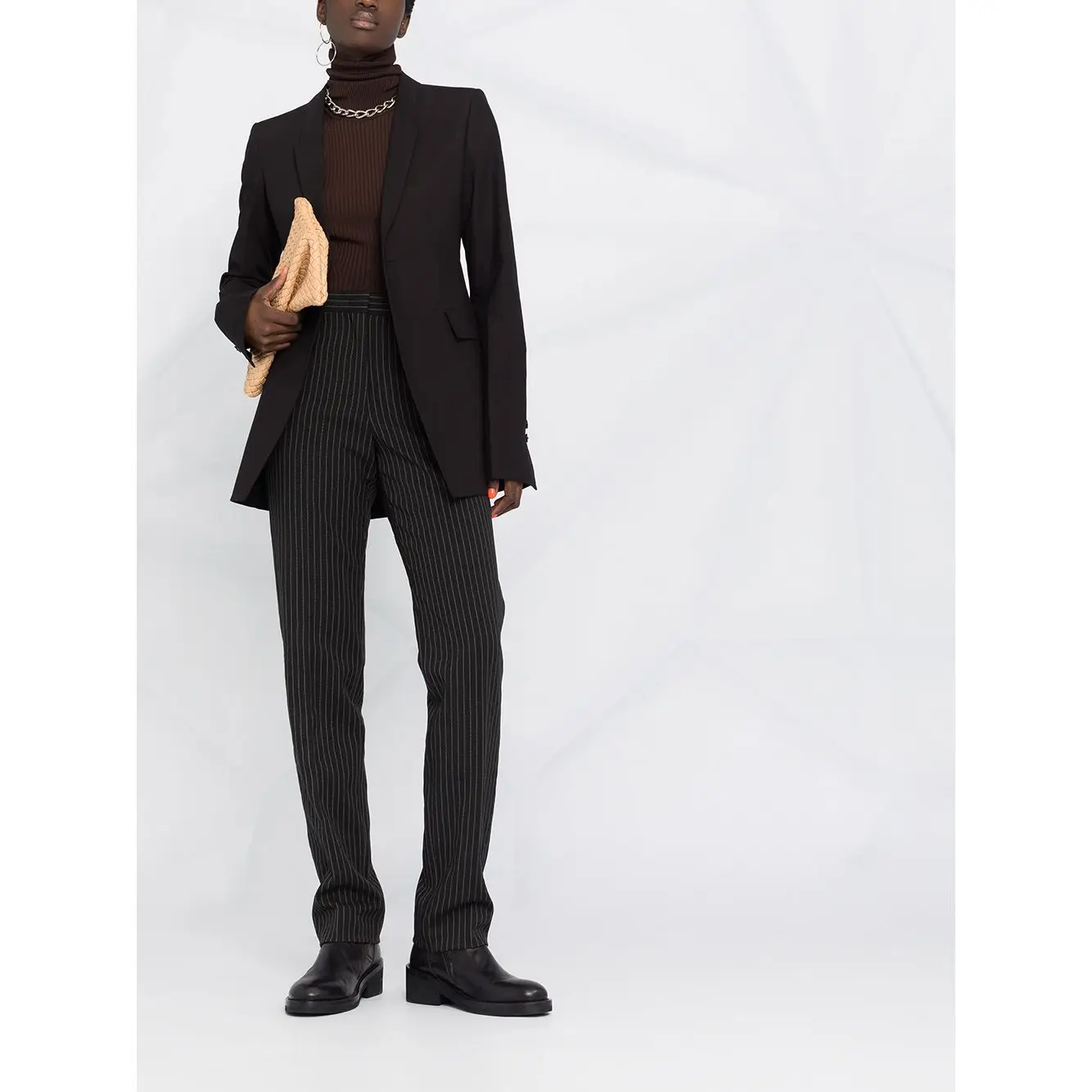 Ladies Casual Long Blazer Lapel Collar 1 Button Wedding Party Elegant Dress Custom Women Slim Fit Coats