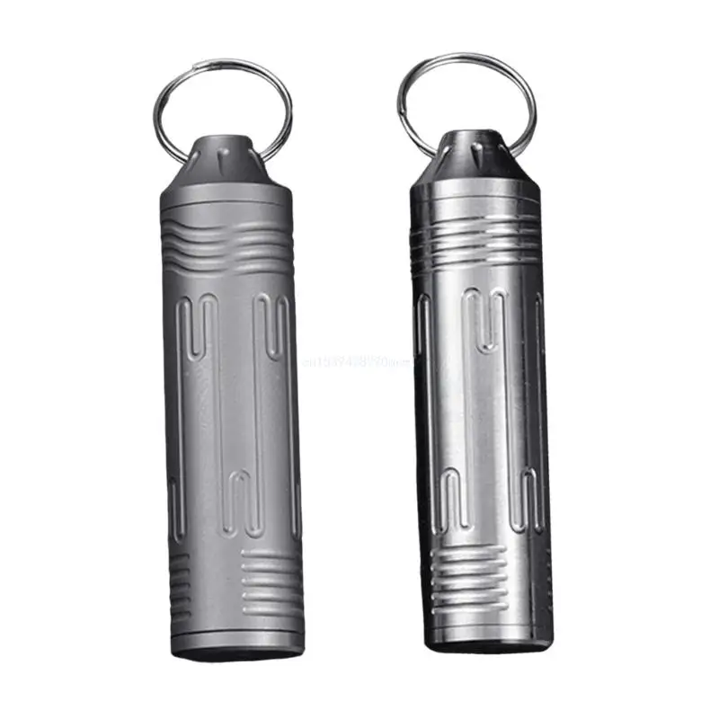 

Pockets Pills Case Holder keychains Waterproofs Titaniums Alloys Pills Box