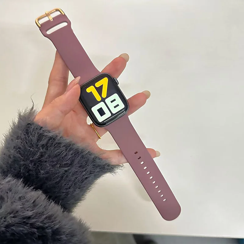 Enhanced Silicone Sport Strap for Smartwatch - Classic Design