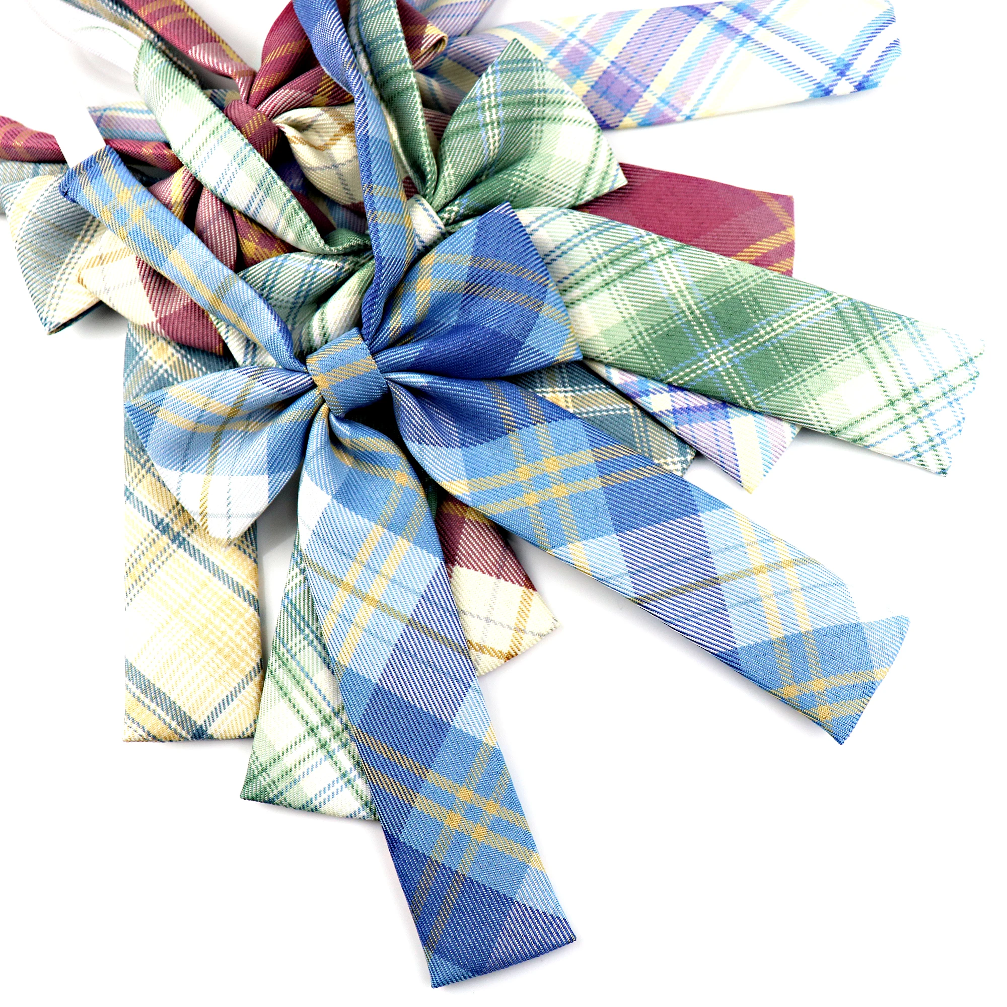 

Fashion Girls JK Tie Plaid Women Bow Ties Casual Uniform School Butterfly Ladies Shirt Collar Lolita New Neckwear Accessories