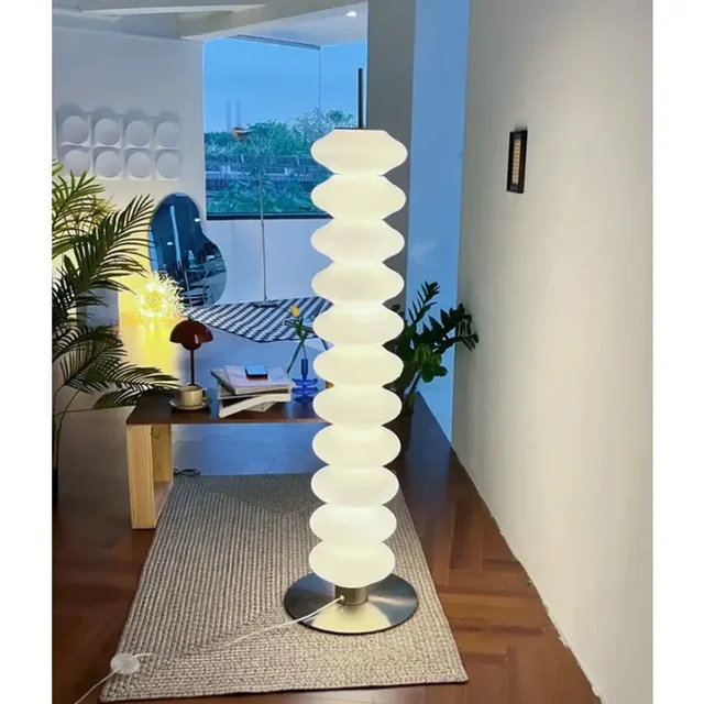 Creative Gourd Acrylic Lampshade Led Floor Lamps for Living Room Sofa Beside Standing Lamp Bedroom Decoration Ambient Lights