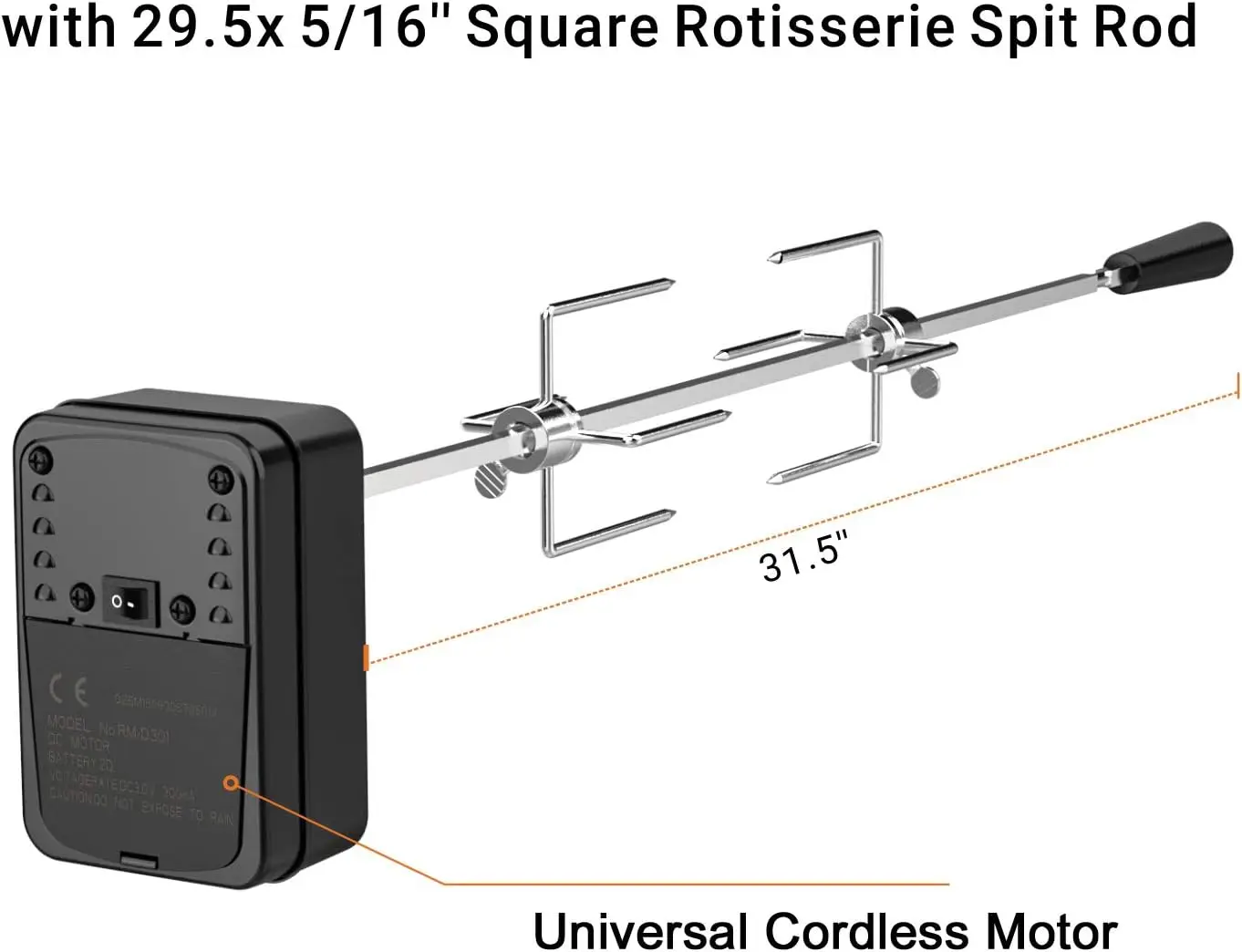 only fire Style Grill Rotisserie System Adjustable Cooking Grate Attachment for Weber 22 inch Kettle Grills - Global 4