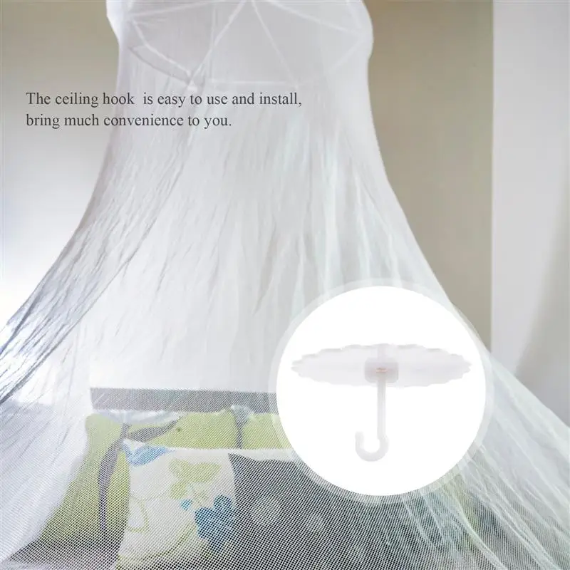 4pcs Dome Mosquito Net Hooks Ceiling Hooks Bed Canopy Plastic