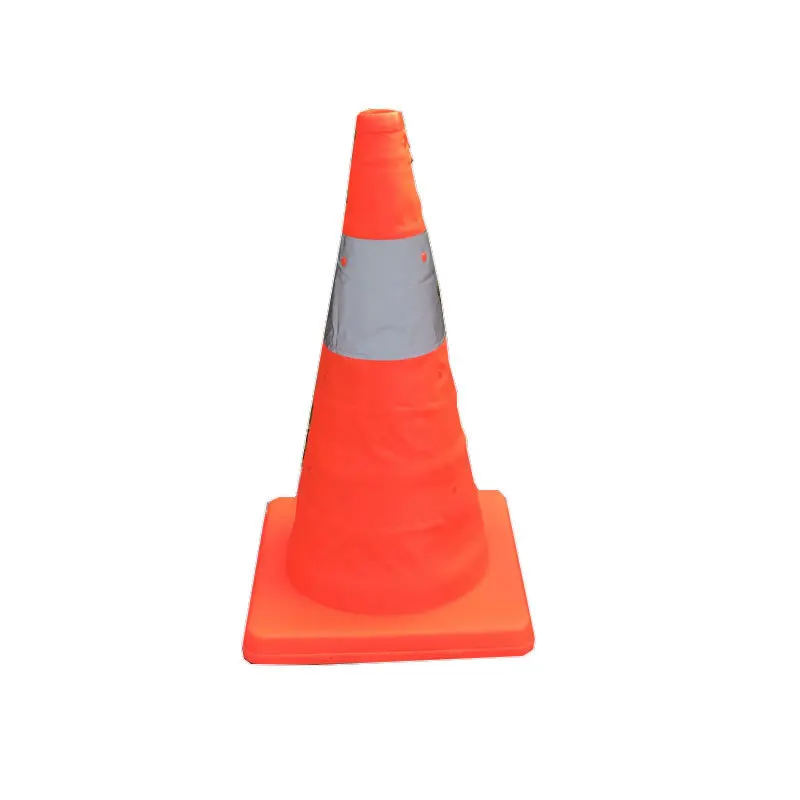 KOOJN 45CM Safe Parking Telescopic Road Cone Road Warning Cone with Light Emergency Reflective Barrier