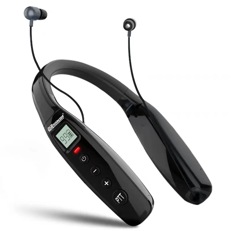 1w 13km Walkie Talkie Bluetooth Headset Bt5.0 Poc Radio With Headset