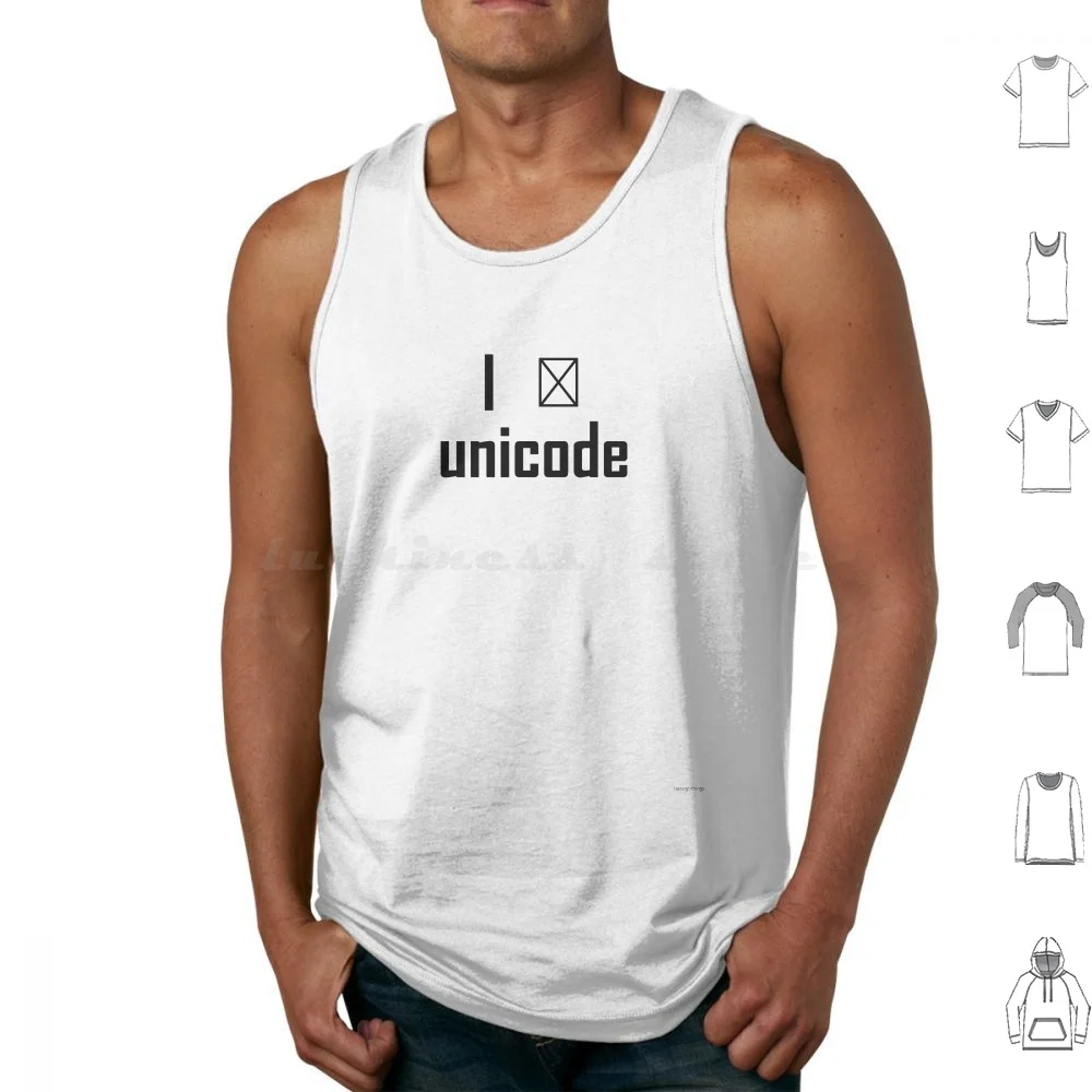 

Топ хлопковый с принтом «I Love Unicode»