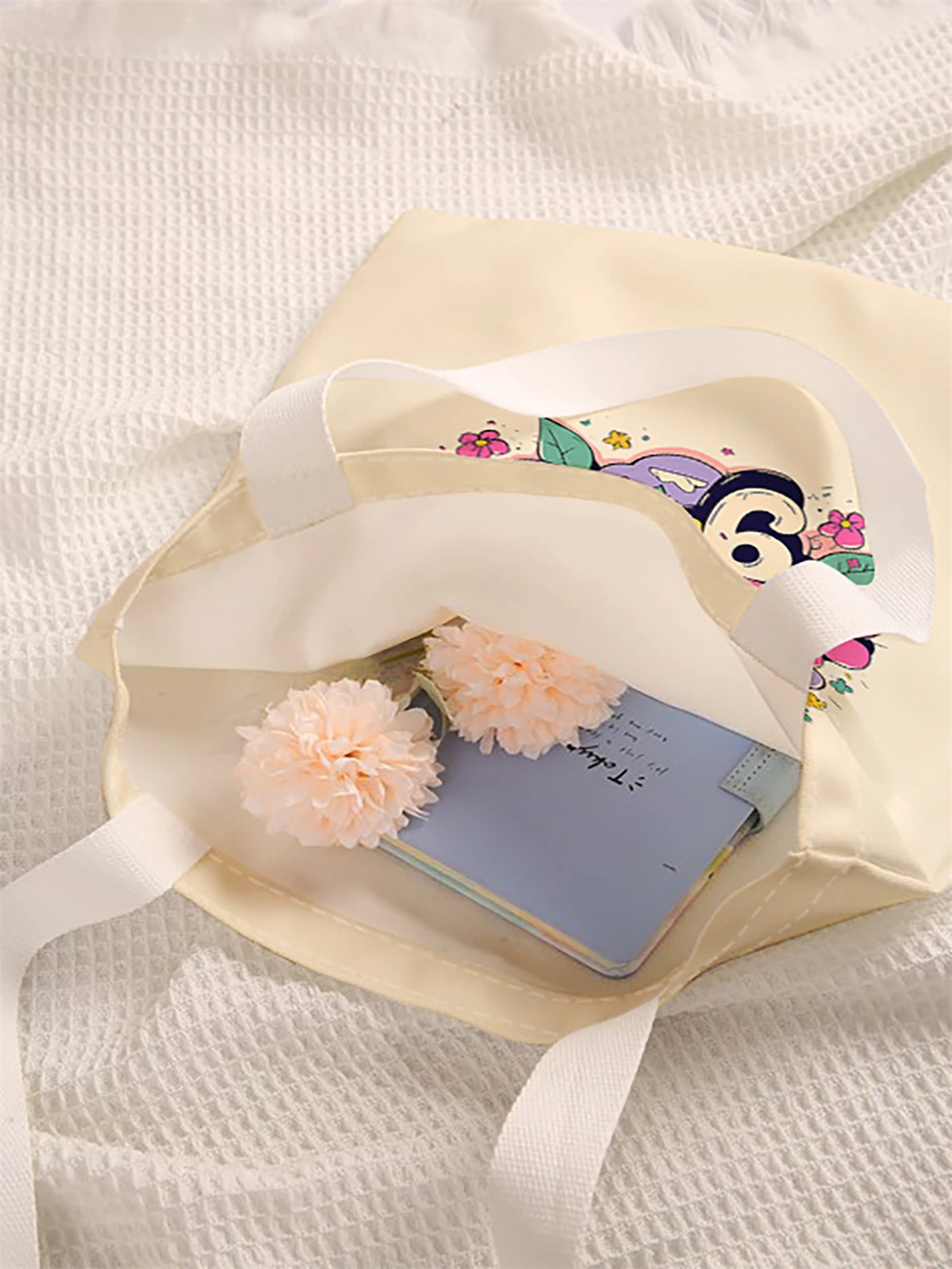 Printed casual handbag, reusable fashionable backpack, multifunctional handbag, canvas shopping bag