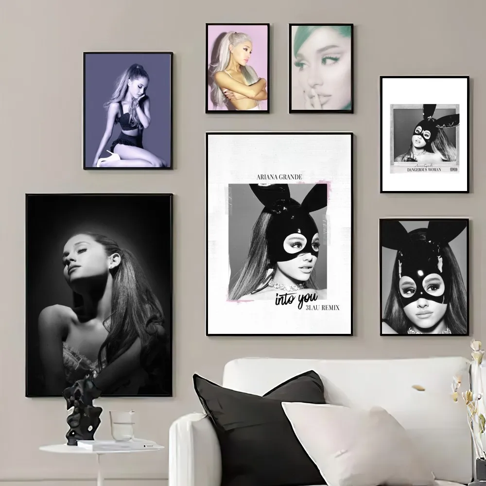 

Постер Singer A-Ariana с принтом, настенные картины, маленькие украшения для гостиной и дома