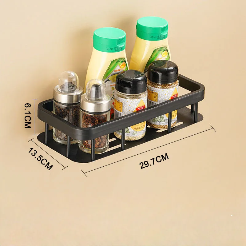Multifunctional Kitchen Rack 1 PC Spice Storage Rack Wall Mounted Kitchen Utensil Shovel Hook for Items Storage