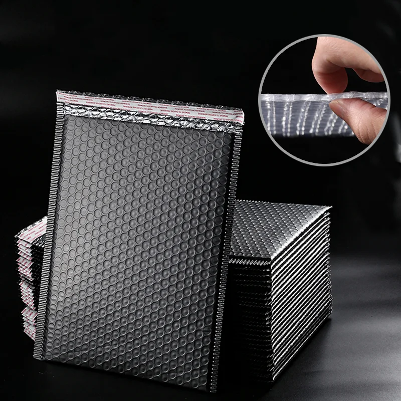 Minimum order of 50 pieces self-adhesive black bubble bag storage bag thickened express packaging printing