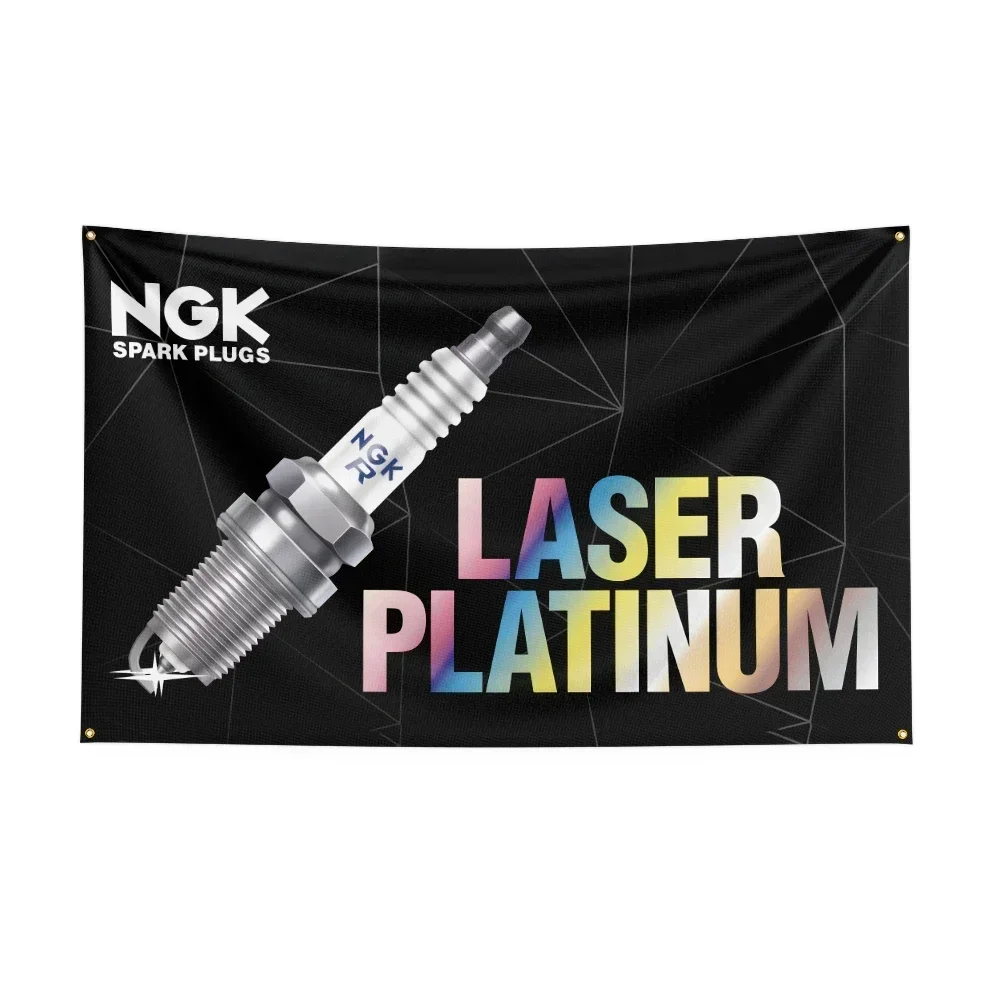

3X5 FT NGK флаг из полиэстера, печатные автозапчасти, баннер для декора, Фотофон, флаг, баннер