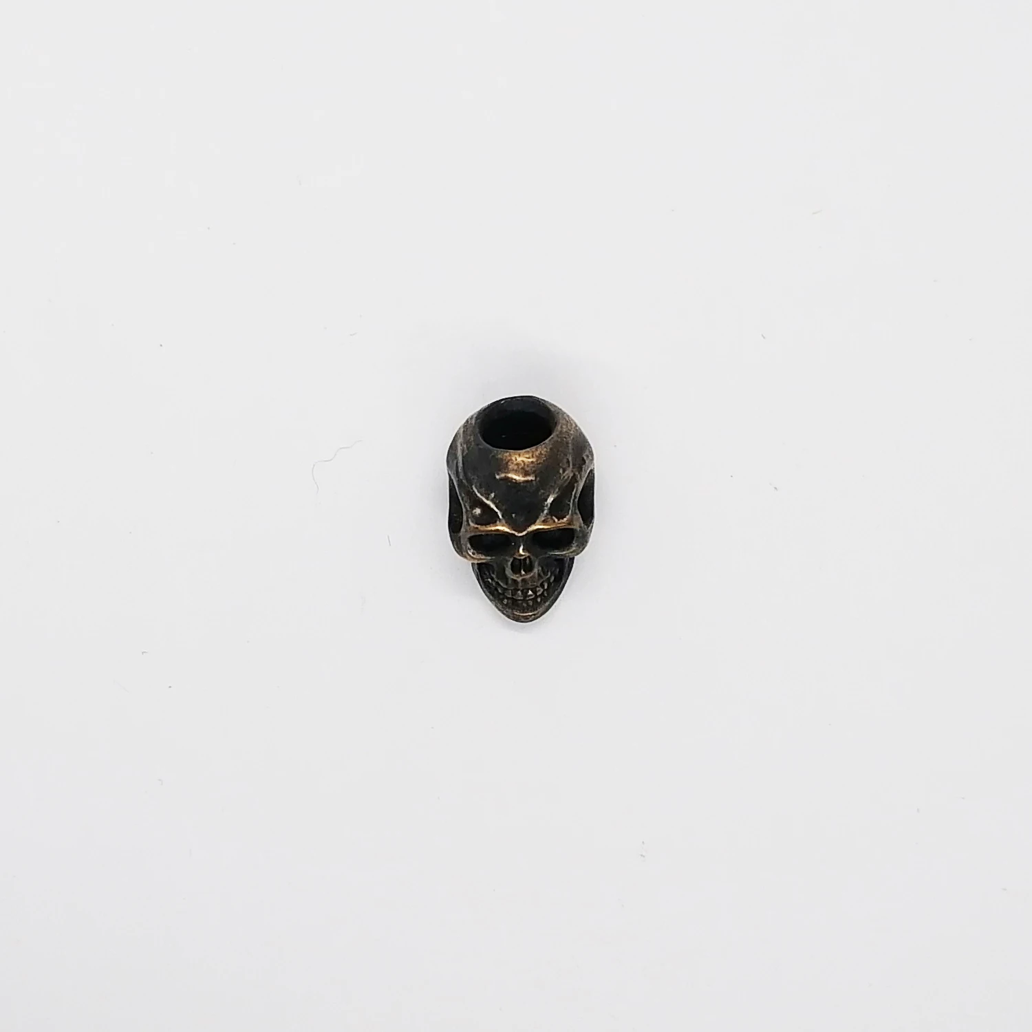 

1 Piece Retro Brass Skull Beads Flashlight Knife Pendant