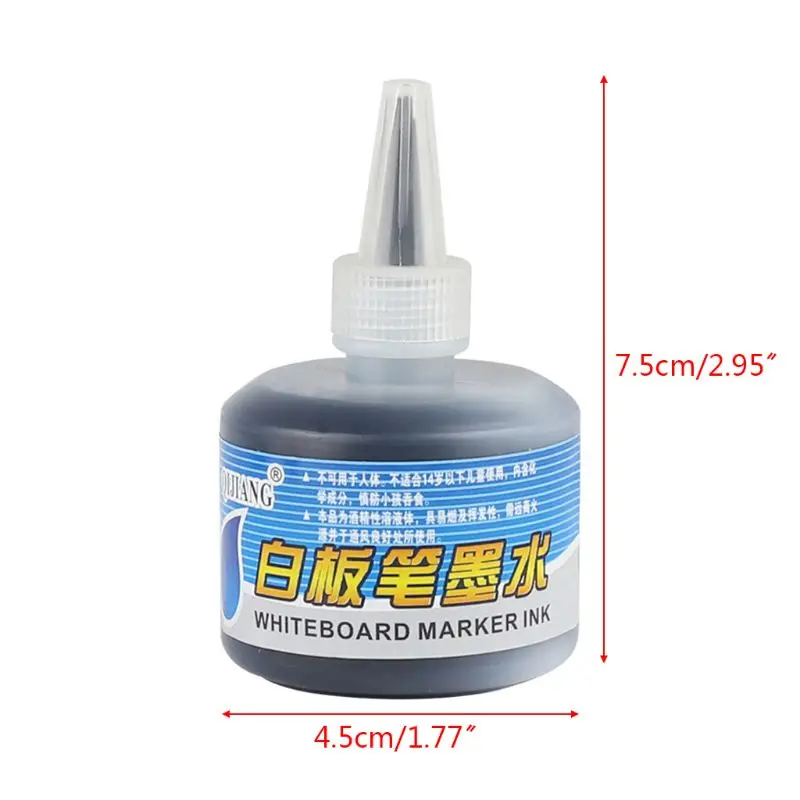 1 Bottle 50ml Refill Ink for Refilling Inks Whiteboard Marker Pen Black Red Blue