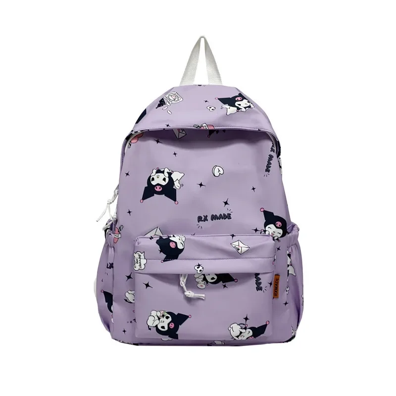 Girl Waterproof Sanrio Kuromi Backpack Kawaii School Bag Anime Travel
