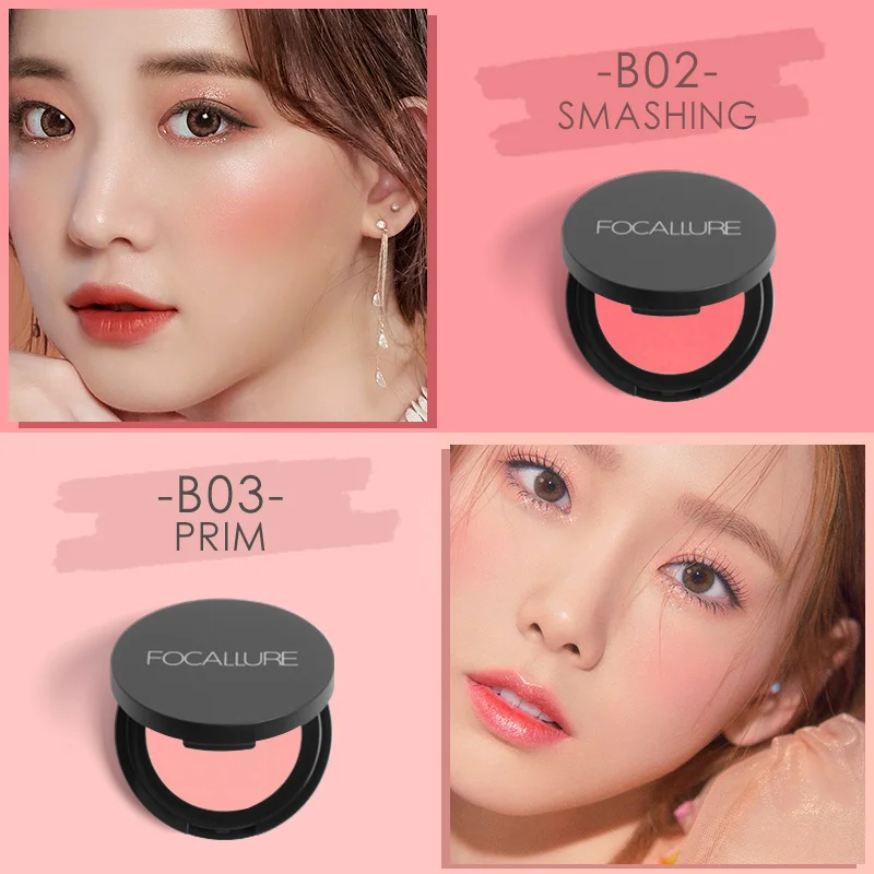 Powder Blusher Blush Powder Blush Plate Facial Blusher FOCALLURE 16 Colors Natural Matte Face Blusher Nourishing Facial Cheek Contour Peach Blush Palette Women Powder Makeup Cosmetics