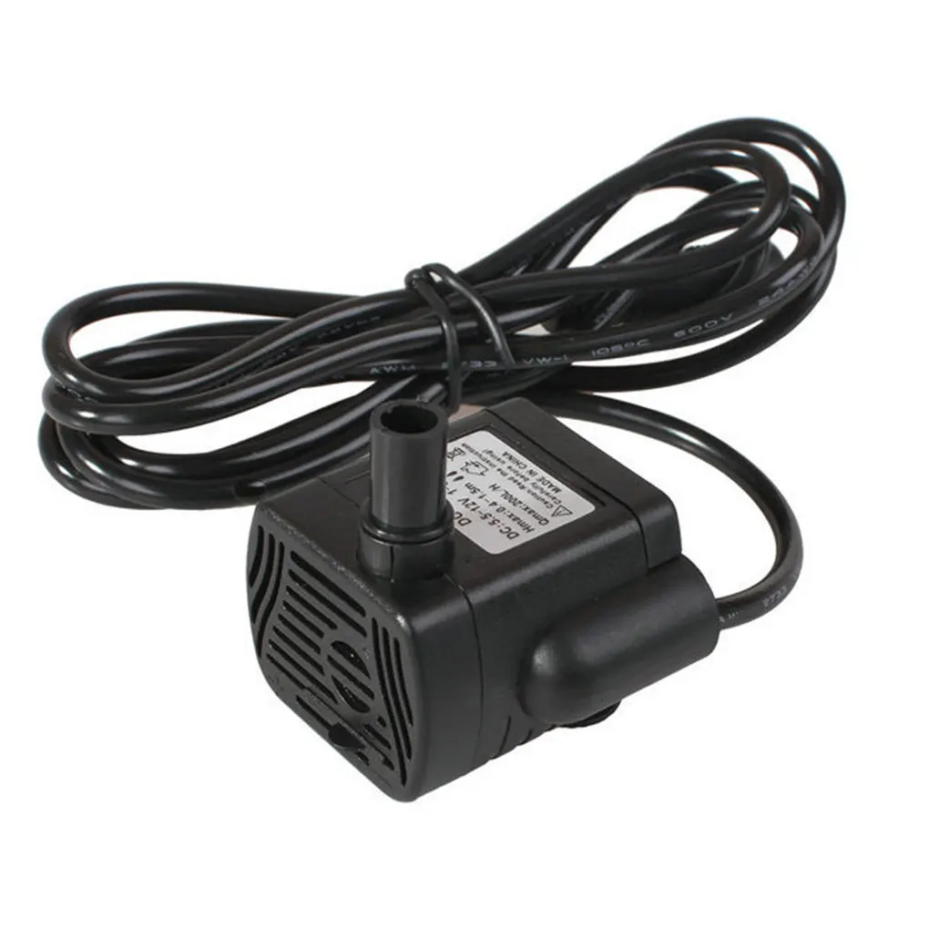 

Черный эффективный и бесшумный водяной насос для аквариумных фонтанов и водоемов, подходит для различных