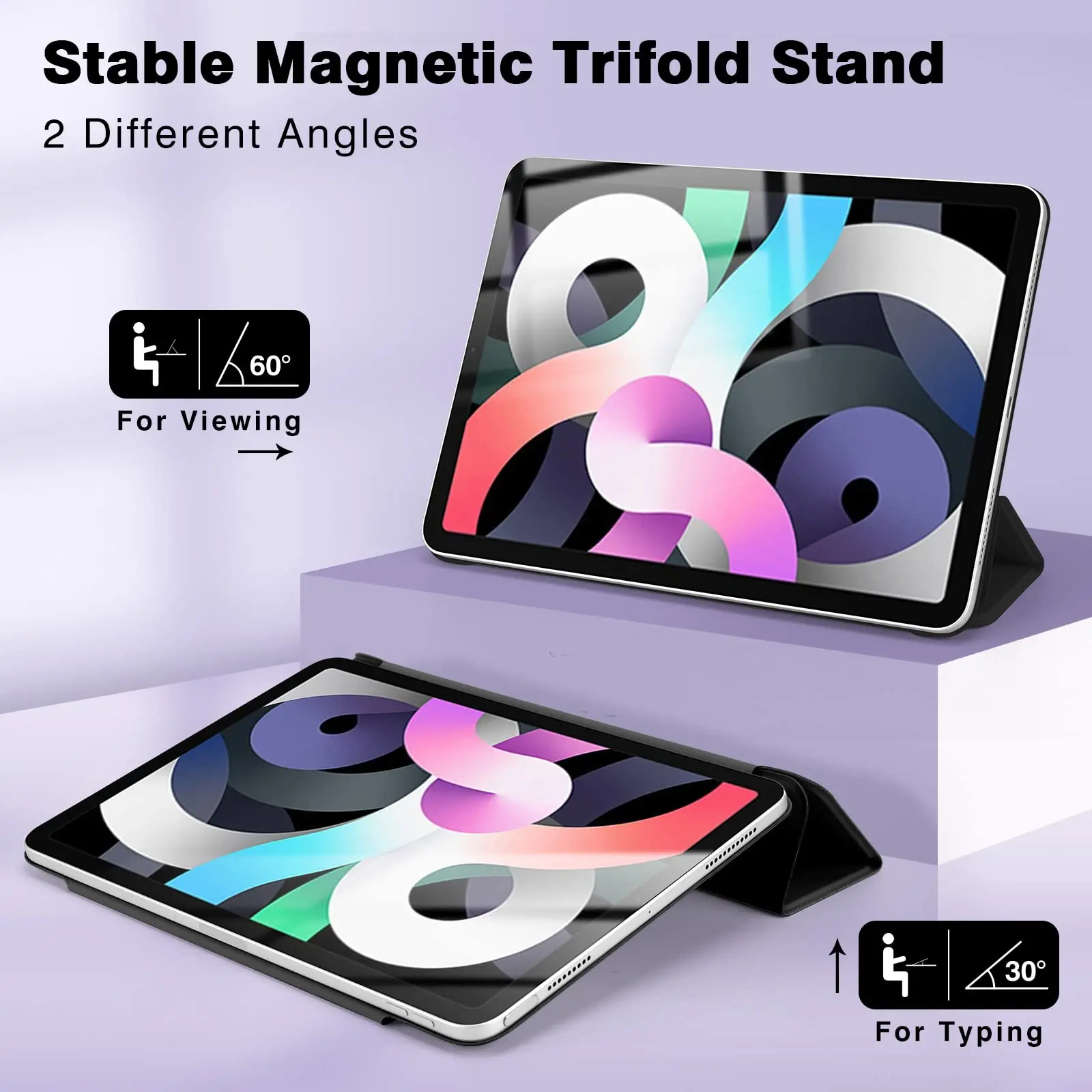Ultra-Slim Magnetic Trifold Stand Case