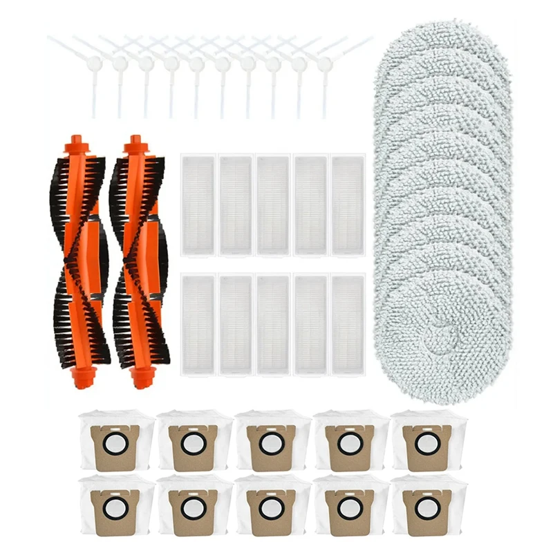

For Xiaomi Mijia M30 Pro / C107 Robot Vacuum Replacement Parts Main Side Brush Hepa Filter Mop Cloth Dust Bag Spare Parts Parts