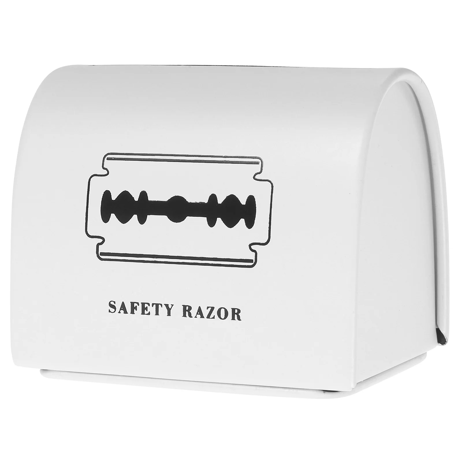 

Razors Blade Storage Iron Box Disposal Container Case Metal Barbershop Holder for Hair Salon White Disposable