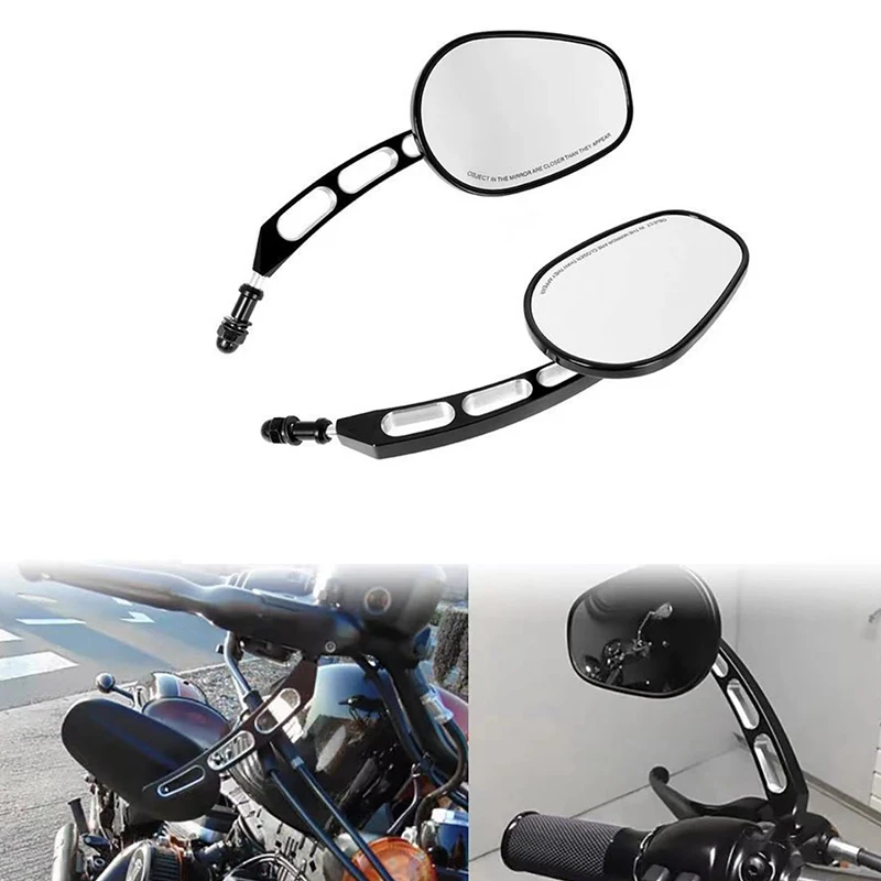 

1 пара боковых зеркал 8 мм, мотоциклетное зеркало заднего вида, стекло, зеркало заднего вида, подходит для Harley 883 1200 48