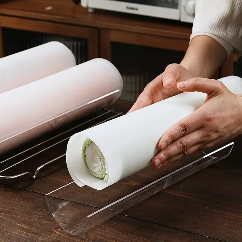Thickening 30CM Cake Roll Shaping Insert Mold U-shaped Transparent Retainer Semicircle Pastry Baking Kitchen Tool