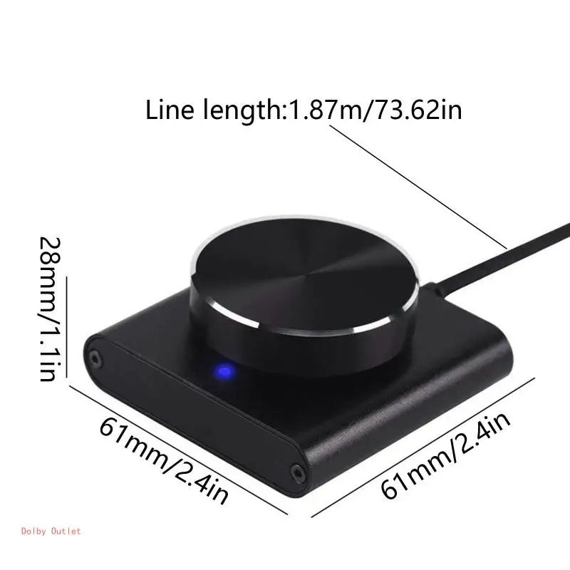 USB 볼륨 조절, PC 컴퓨터 스피커 오디오 볼륨 리모컨 손잡이(XP/Vista용 키 음소거 기능용 1개 포함)