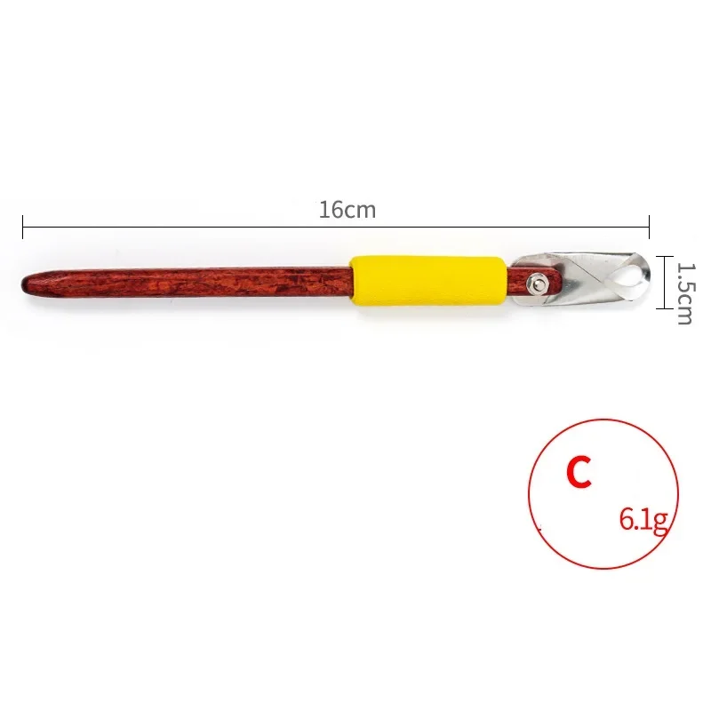 Ergonomic Ring-Handle Design Artisan Red Rosewood Pottery Scraper Tool for DIY Ceramic Sculpting, Texture Carving & Detailing
