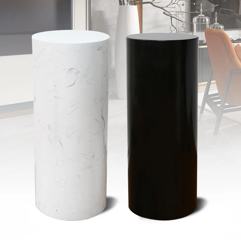 

Cylindrical round Hallway Floor Marble Crafts Decoration Display Base Table