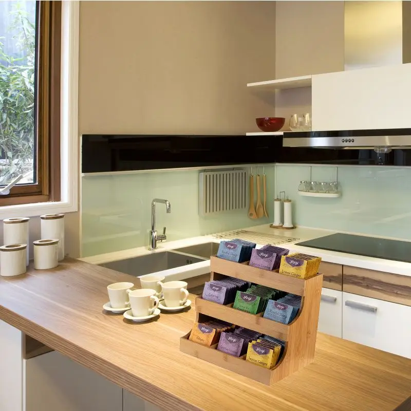 Tiroir porte-sachet de thé Transparent empilable, 2 niveaux, pour sachets  de thé, garde-manger de cuisine, meuble de comptoir - AliExpress