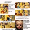 BJD SD Doll 80CM/40 White Black Hair Row Milk Silk Anti-Mohair Wig Handmade Hook Transplant Material for Girls and Boys Hair 6