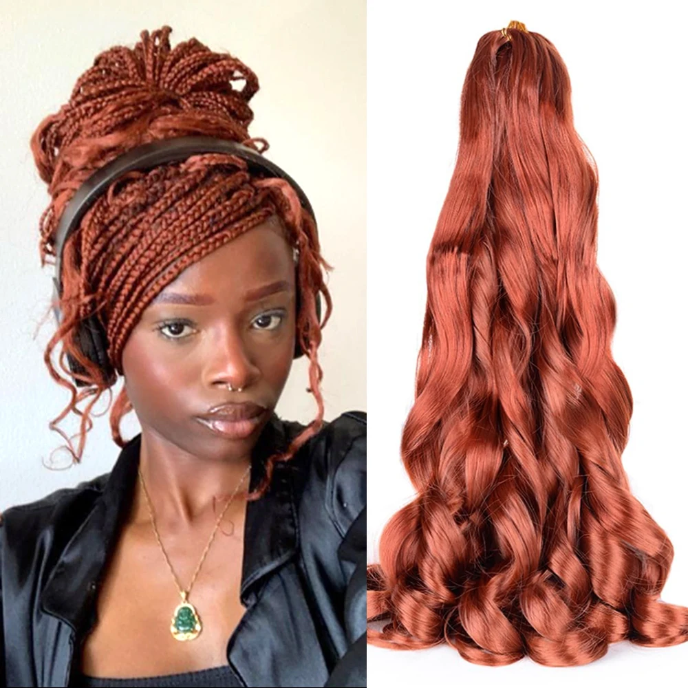 24 Zoll Französisch Locke Flechten Haar Synthetische Haarverlängerungen Premium Lockige Wellen Locken Zöpfe 13