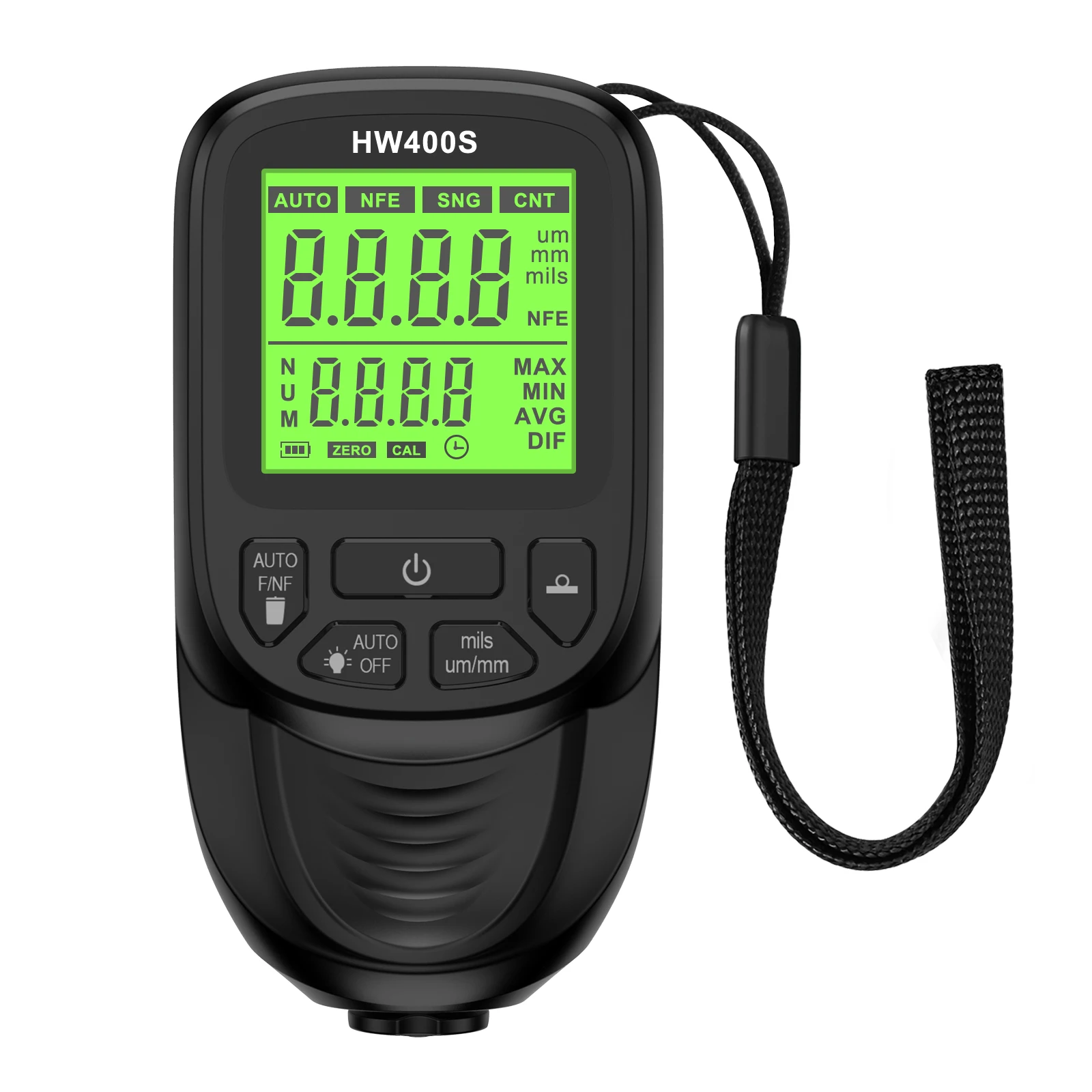 HW400S Electroplate Metal Coating Thickness Gauge Car Paint Tester 0-2000um Fe and NFe Probe Car Paint Coating Thickness Gauge paint coating meter paint thickness gauge thickness gauge