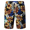 Flower Leaves Graphic Beach Shorts Pants Men 3D Printed y2k Surf Board Summer Hawaii Swimsuit Swim Trunks Cool Ice 4