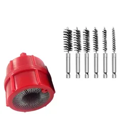 Enhanced Industrial Wire Tube Cleaning Brush for Precision Manufacturing and Polishing (Red - 7pcs)