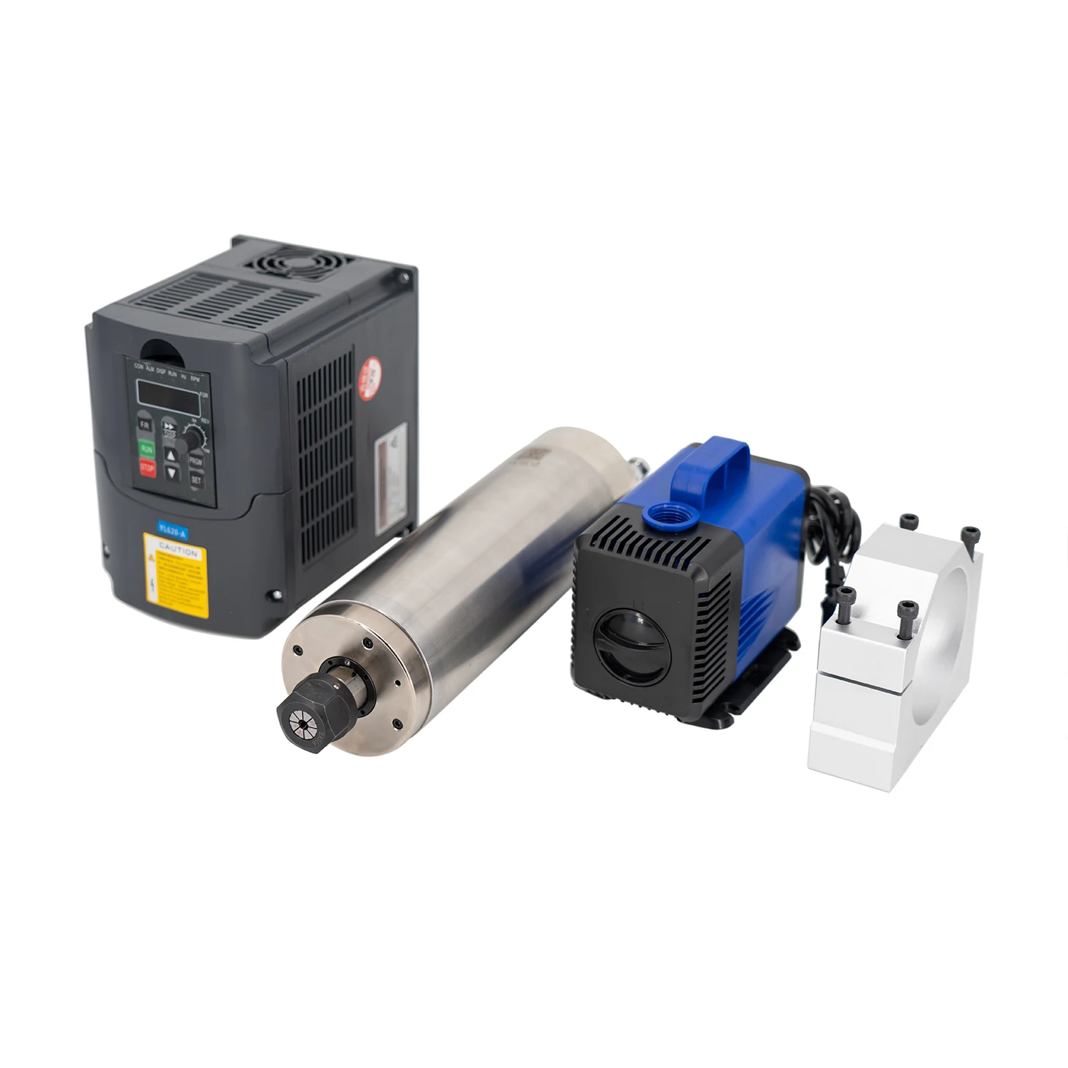 

GDZ80-2.2KW wood working spindle ER20 Collet 2.2kw water cooled cnc lathe spindle Motor kit