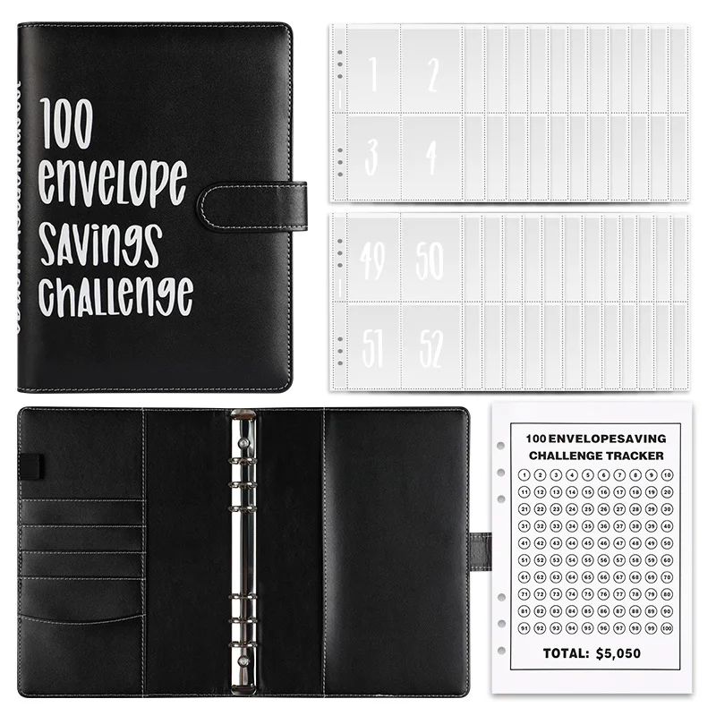 100 Enveloppes Challenge Francais Raccoglitore Soldi Per Risparmi Challenge Épargne 100 Enveloppes JIANTA - Budget A5 5050€ - Tracker Et Organisateur - Défi Argent Défi 100 Enveloppes 30 Day Envelope
