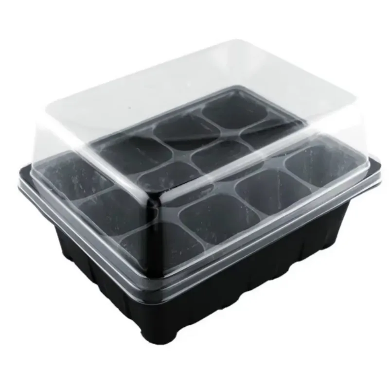 12 Holes Seedling Trays Seed Starter Tray Plastic Nursery Pots With Breathable Hole Planting Seed Growing Starting Seedling Tray