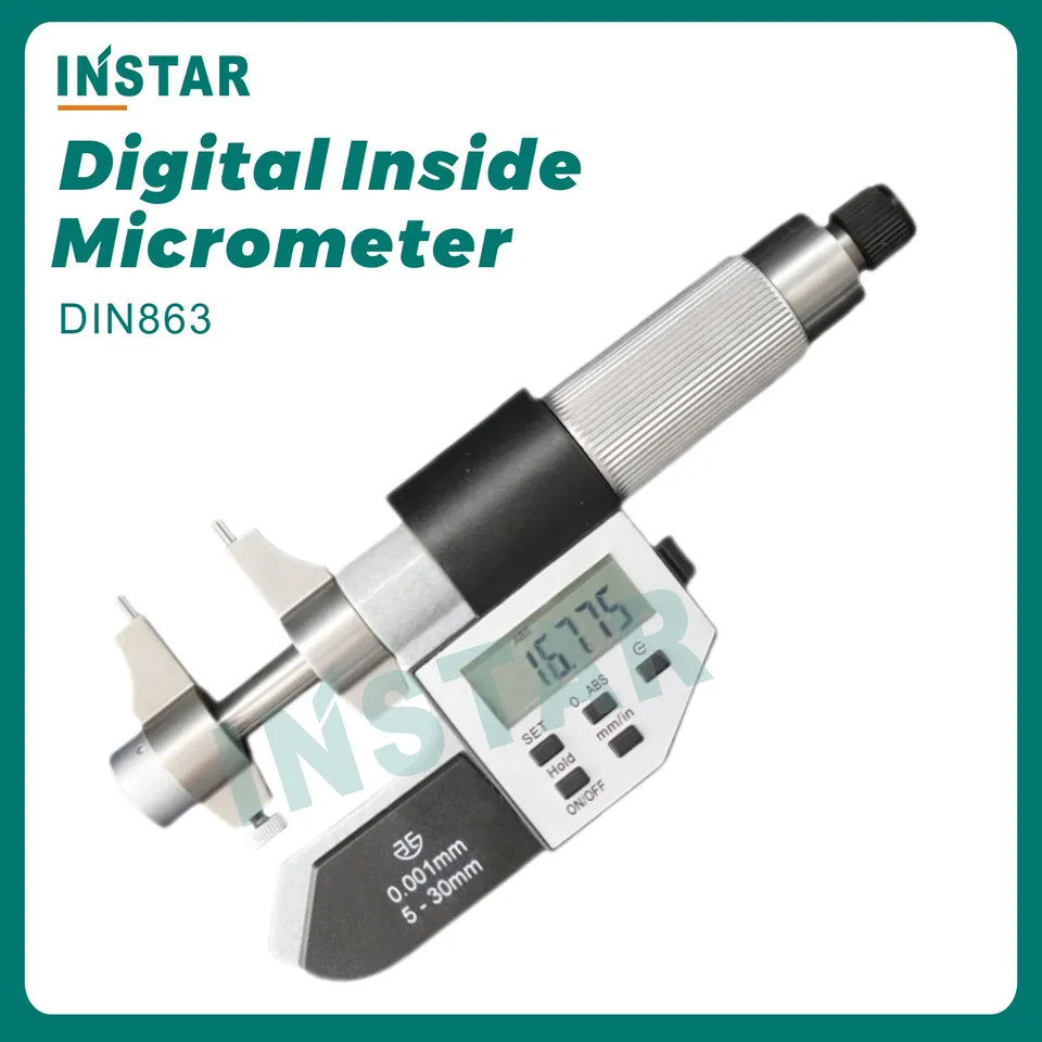 Innenmikrometer 5–30 Mm – Genauigkeit ±0,005 Mm, Verchromt, Mit Ratschenarretierung – Für Präzise Innendurchmesser-Messung