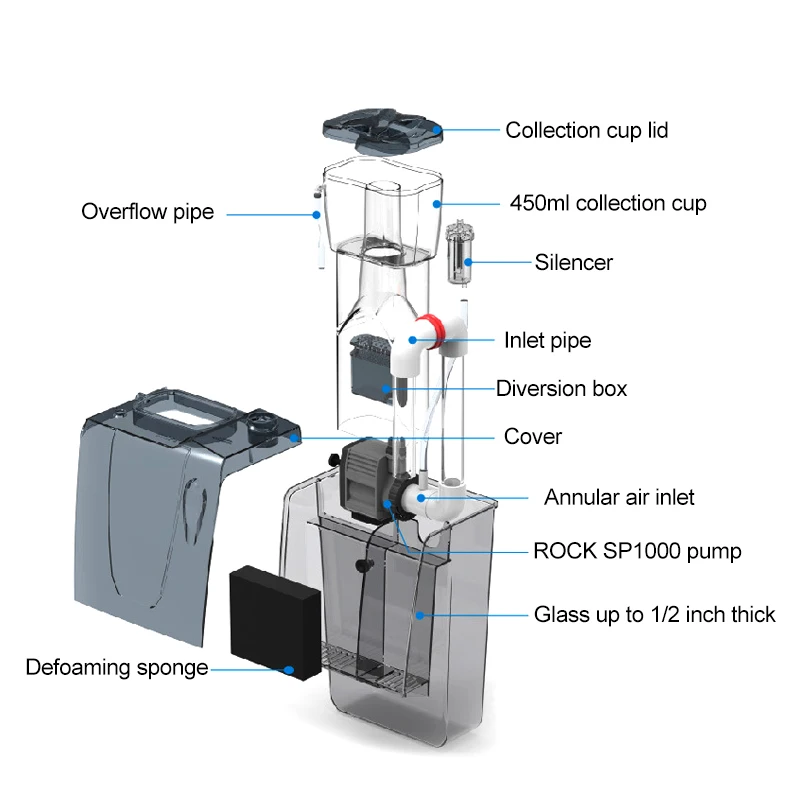 Bubble Magus External Protein Skimmer for 300L BM QQ3 Marine