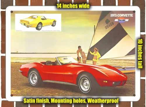 

Металлический знак-1973 Corvette 2- 10x14 дюймов