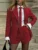 Female 2 Piece-Set Elegant Neckties Suit Pocket Outwear And High Waist Shorts Sets Commute Clothes Women's Outfits Autumn