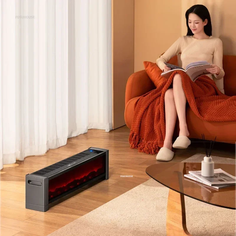 New Electric Fireplace for Room 3d Floor-standing Intelligent Voice Fireplace Italian Light Luxury Stove for Study Room N
