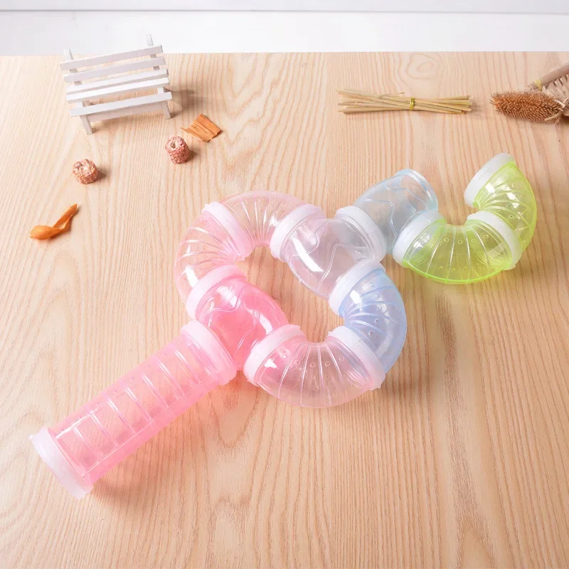 Small Pet Tunnel Hamster Cage Tunnel Hamster Toy Maze Hamster Toy Maze DIY Remodeled Cage External Tubes Tunnel Set Sports U Pipe Hamster Accessories Pipeline Chinchillas Supplies
