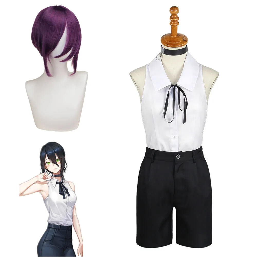 

Anime Chainsaw Man Reze Cosplay Costume Shirt Shorts Uniforme Bomb Halloween Carnival Clothes