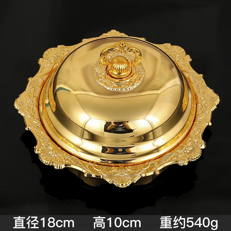 European creative butter dish butter dish round metal cover steel cover