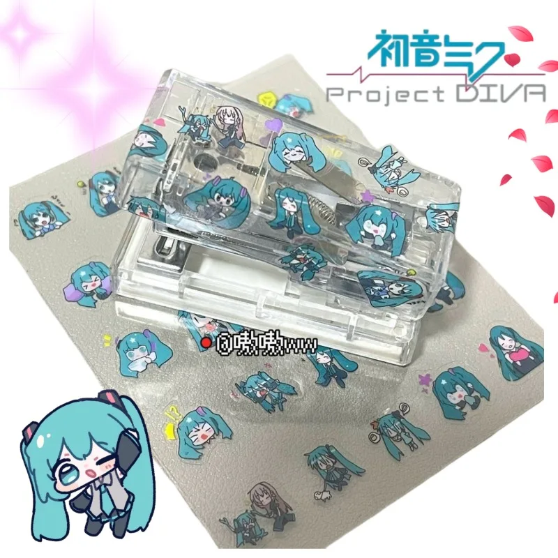 Mini Transparent Stapler with DIY Stickers - Portable Pocket Stapler